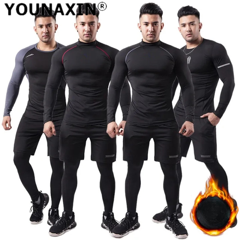 Warm Winter Clothing - 3 peças dos homens de pelúcia