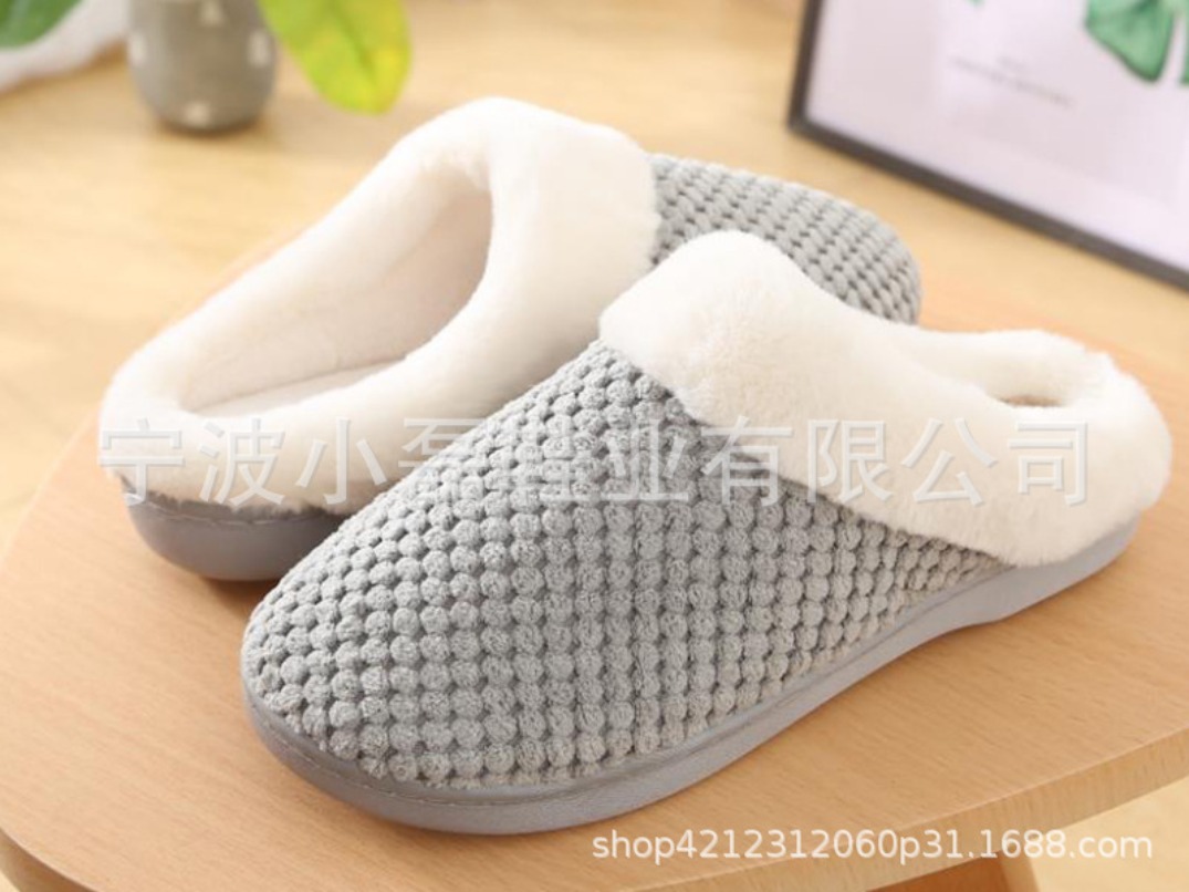 Winter Cloth - Casa chinelo feminino fofo fuzzy inverno