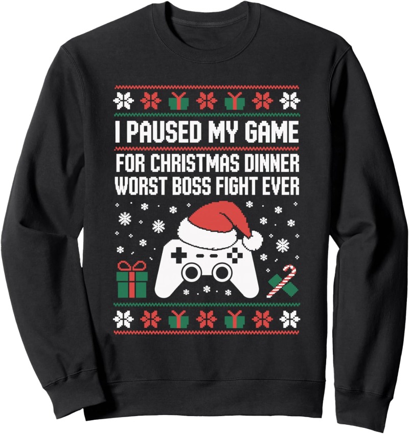 Winter Clothing Video - Engraçado gamer feio camisola de natal
