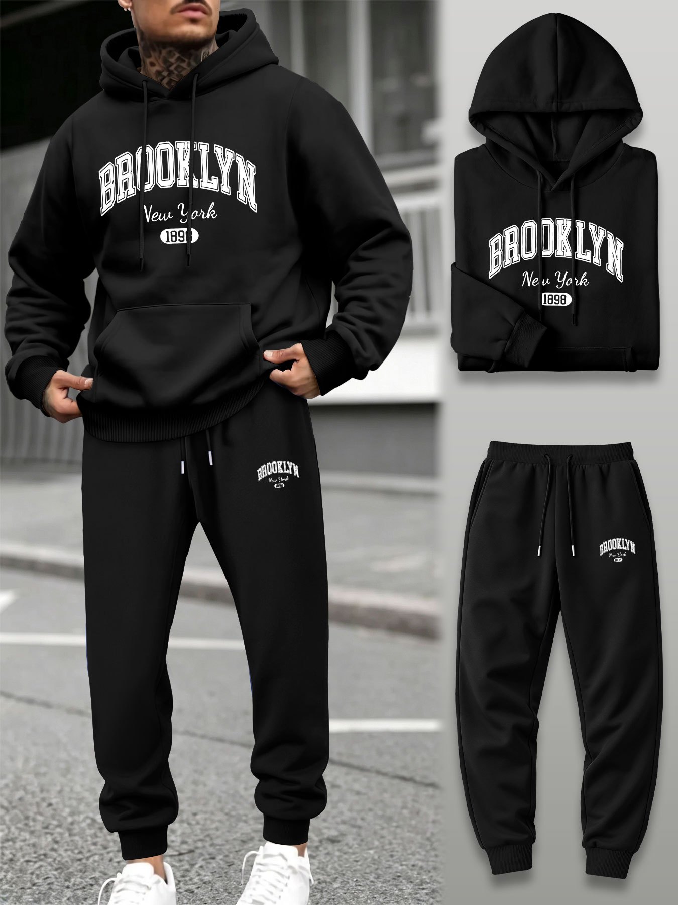 Winter Clothing Pants - Conjunto de Moletom Masculino de 2