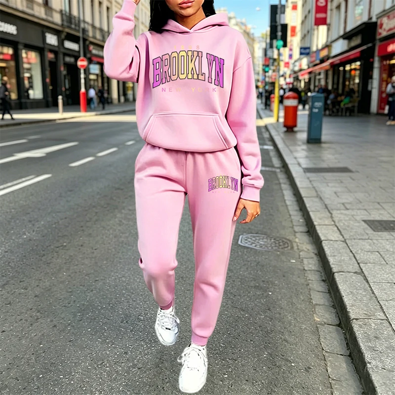 Clothing Style Winter - Conjunto Casual Feminino de 2 Peças