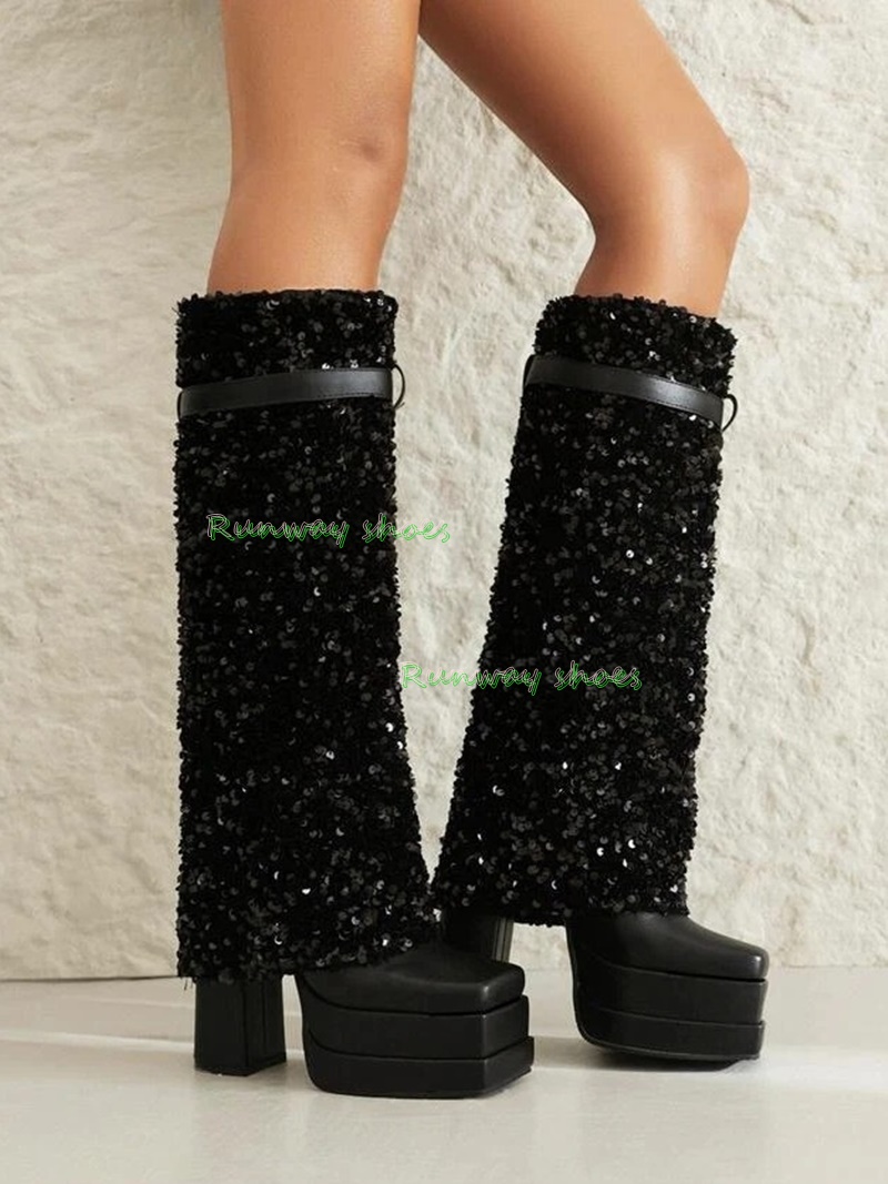Winter Cloth - Botas de cano alto azuis com