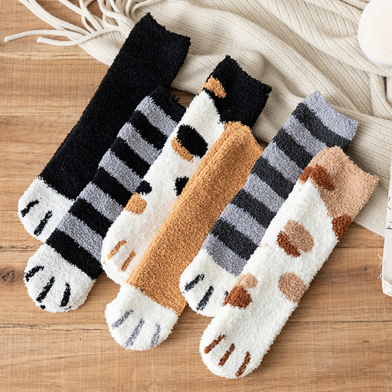 Inverno quente meias fofas eng - Winter Clothing Youtube avaliação e preço