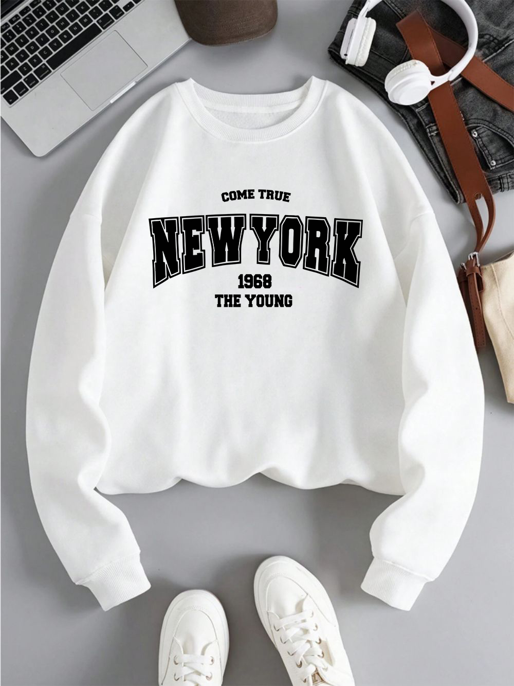 Nova york 1968 moletom feminin - Winter Clothing New York avaliação e preço