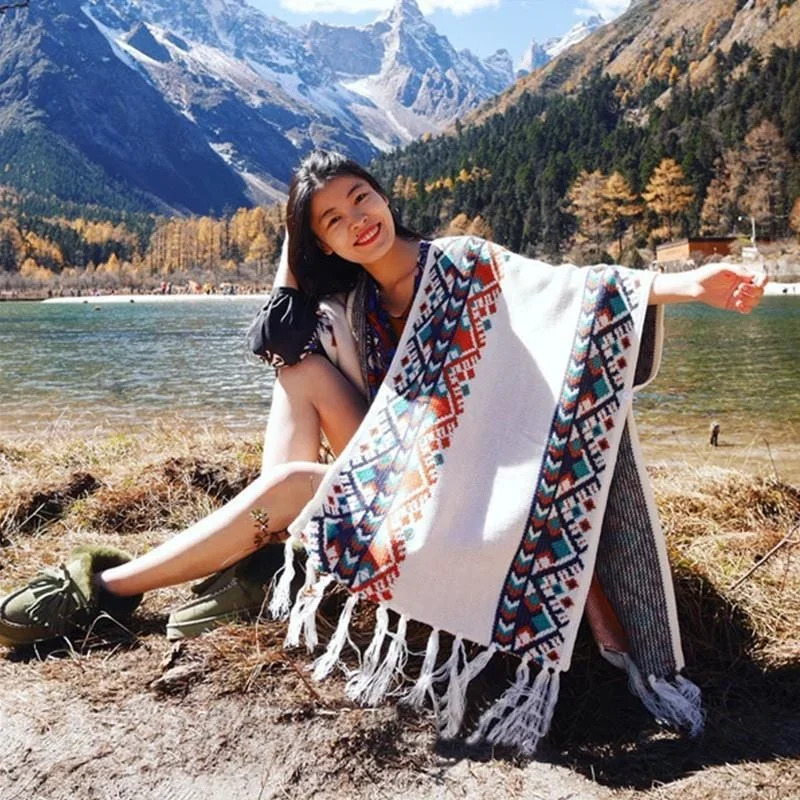 2026 mulheres de malha poncho  - Winter Clothing Youtube avaliação e preço