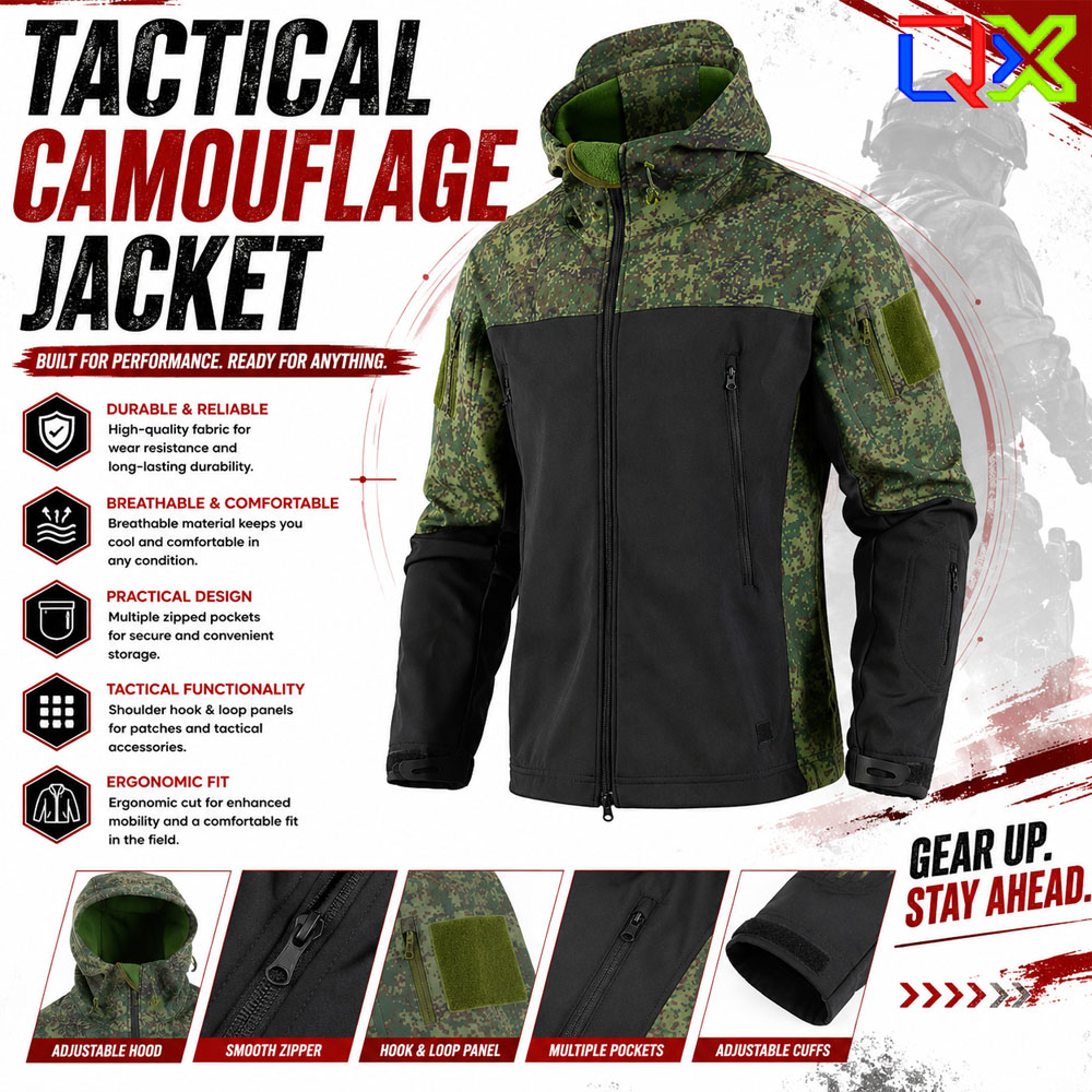 Jaqueta Tática Camuflada QX So - Windproof Jacket Softshell avaliação e preço