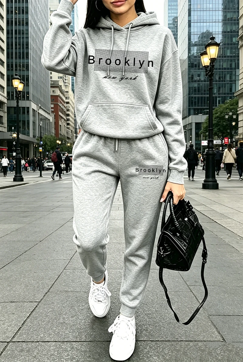 Conjunto de Moletom Feminino c - Winter Clothing Pants avaliação e preço