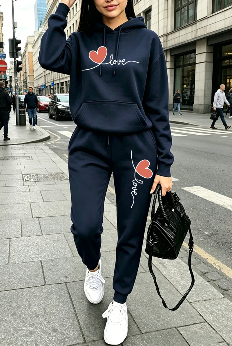 Conjunto de Moletom Feminino E - Winter Clothing Pants avaliação e preço