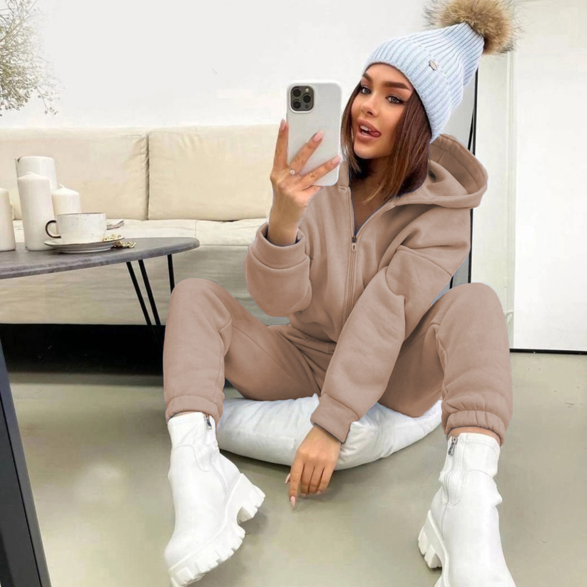Conjunto de duas peças com zíp - Winter Clothing Sales avaliação e preço