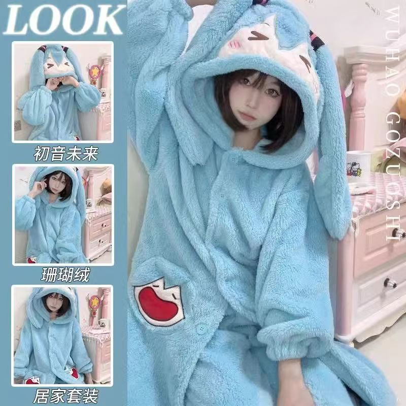 Pijamas de Anime Miku, Conjunt - Warm Winter Clothing avaliação e preço