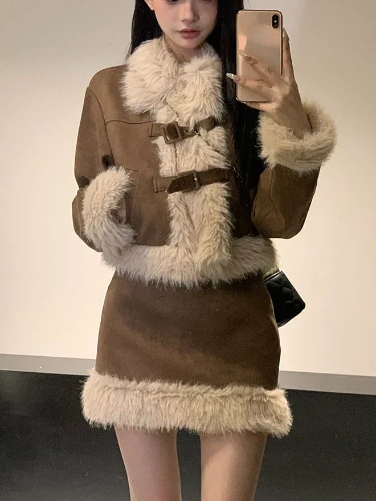 Outono retro pele do falso 2 p - Winter Clothing Sales avaliação e preço